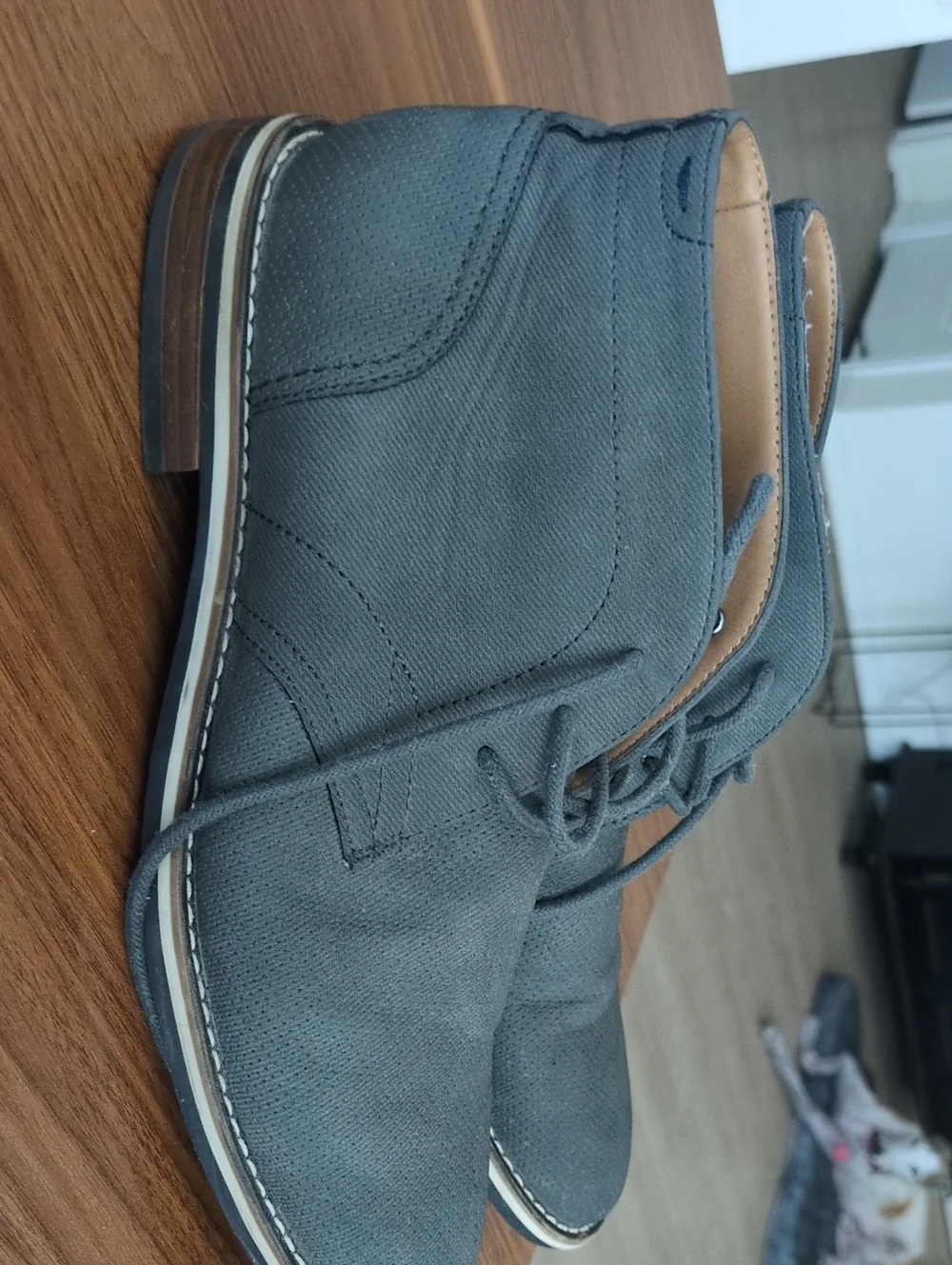Men's Dark Gray Casual Lace-Up Chukka Boots Parker And Sky